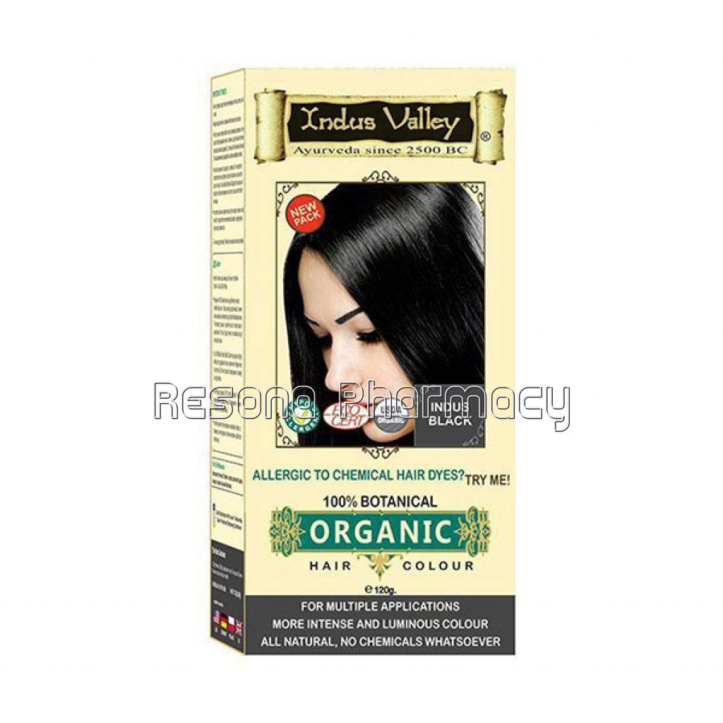 Botanical Hair Color   4 Shades   (Net Quantity: 120 G) Indus Black