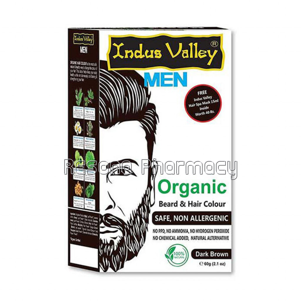 Dark Brown Beard And Hair Color   (Net Quantity: 60 G)