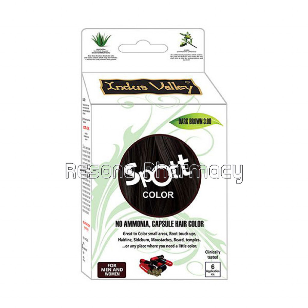 Spott Capsule Hair Color Dark Brown 3.00 (6 Applications Kit)   (Net Quantity: 1.5 G)