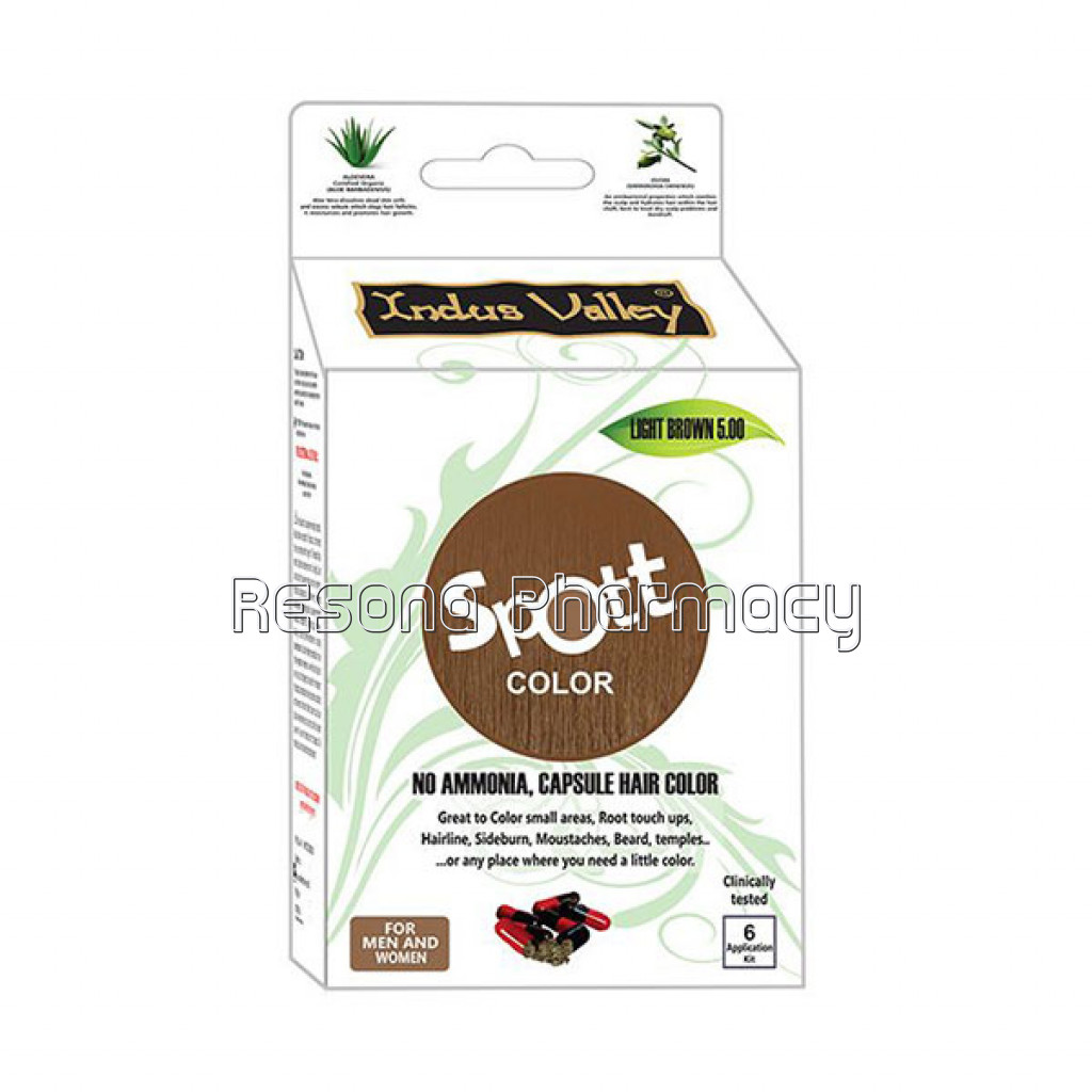 Spott Capsule Hair Light Brown 5.0 (6 Applications Kit)   (Net Quantity: 1.5 G)
