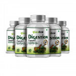 Nutrafirst Digestion Capsules 500Mg For Acidity And Constipation – 60 Capsules (Pack Of 5)