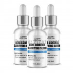 Acne Clarifying Serum For Reducing Acne, Blemishes and Clogged Pores, 2% Salicylic Acid and 1% Glycolic Acid  Prevents Future Acne Breakouts, Women and Men 30Ml Pack Of 3