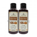 Khadi Pure Herbal Woody Sandal and Honey Body Wash Sls Paraben Free   210Ml (Set Of 2)