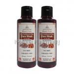 Khadi Pure Herbal Sandalwood and Honey Face Wash Sls Paraben Free   210Ml (Set Of 2)