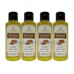 Khadi Pure Herbal Sandal and Turmeric Body Wash Sls Paraben Free   210Ml (Set Of 4)