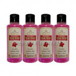 Khadi Pure Herbal Rose Body Wash Sls Paraben Free   210Ml (Set Of 4)