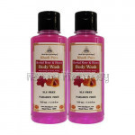 Khadi Pure Herbal Rose and Honey Body Wash Sls Paraben Free   210Ml (Set Of 2)