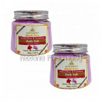 Khadi Pure Herbal Rose and Geranium Bath Salt With Rose Petals   200G (Set Of 2)