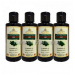 Khadi Pure Herbal Pure Neem Oil   Mineral Oil and Paraffin Free   210Ml (Set Of 4)