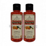 Khadi Pure Herbal Orange and Lemongrass Massage Oil Paraffin Mineral Oil Free   210Ml (Set Of 2)