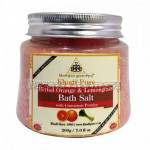 Khadi Pure Herbal Orange and Lemongrass Bath Salt With Cinnamon Powder   200G