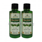 Khadi Pure Herbal Neem, Teatree And Basil Face Wash Sls Paraben Free   210Ml (Set Of 2)