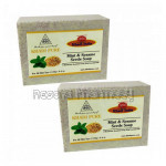 Khadi Pure Herbal Mint and Sesame Seeds Soap With Sheabutter   125G (Set Of 2)