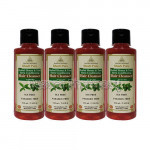 Khadi Pure Herbal Henna and Tulsi Extra Conditioning Hair Cleanser Sls Paraben Free   210Ml (Set Of 4)