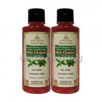 Khadi Pure Herbal Henna and Tulsi Extra Conditioning Hair Cleanser Sls Paraben Free   210Ml (Set Of 2)