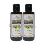 Khadi Pure Herbal Amla and Bhringraj Hair Cleanser Sls Paraben Free   210Ml (Set Of 2)