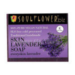 Soulflower Cleansing Skin Lavender Soap For Relaxation, Calming, Soothing, Acne Control, Skin Softening and Brightening, Made With Pure Oil, Ecocert, Esg Certified, 150G
