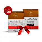 Potato Rice Soap   Handmade Soap For Face and Body ( Paraben/ Sulphate/ Dye/ Silicon Free) Pack Of 2