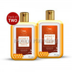 Honey Milk Shower Gel For Sensitive To Dry Skin (Paraben/Sulphate Free)   Get Free Loofah Belt Pack Of 2