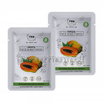 Papaya Face Sheet Mask For Moisturized And Firm Skin (Paraben Free) Pack Of 2