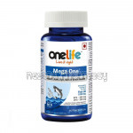 Onelife Mega One Cold Water Molecularly Distilled Ultra Purified Fish Oil Double Strength 1000Mg (Epa   360: Dha   240) 60 Softgels