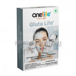 Onelife Gluta Life: Promotes Anti Ageing, Skin Radiance, Youthful Skin, Skin Glow and Improved Texture, 30 Tablets [Vegan, Japanese L Glutathione 500Mg With N Acetyl L Cysteine, Grape Seed And Other Plant Extracts, Zinc, Vitamins B3, C and E, Gmo Free]