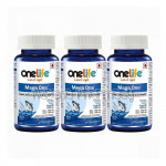 Onelife Mega One Cold Water Molecularly Distilled Ultra Purified Fish Oil Double Strength 1000Mg (Epa   360: Dha   240) 60 Softgels [Pack Of 3]