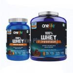 Onelife 100% Whey Protein Isolate : Supports Lean Mass Gain and Muscle Recovery   Chocolate   2Kg