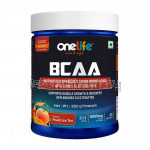 Onelife Bcaa : Supports Muscle Growth and Recovery Replenishes Electrolytes   Peach Ice Tea   250Gm