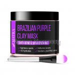 Matra Brazilian Purple Clay Mask For Anti Aging and Skin Renewing Lavender And Rosehip Free Face Mask Brush Reduce Wrinkles, Pigmentation, Acne Reduction Treatment, 100Gm
